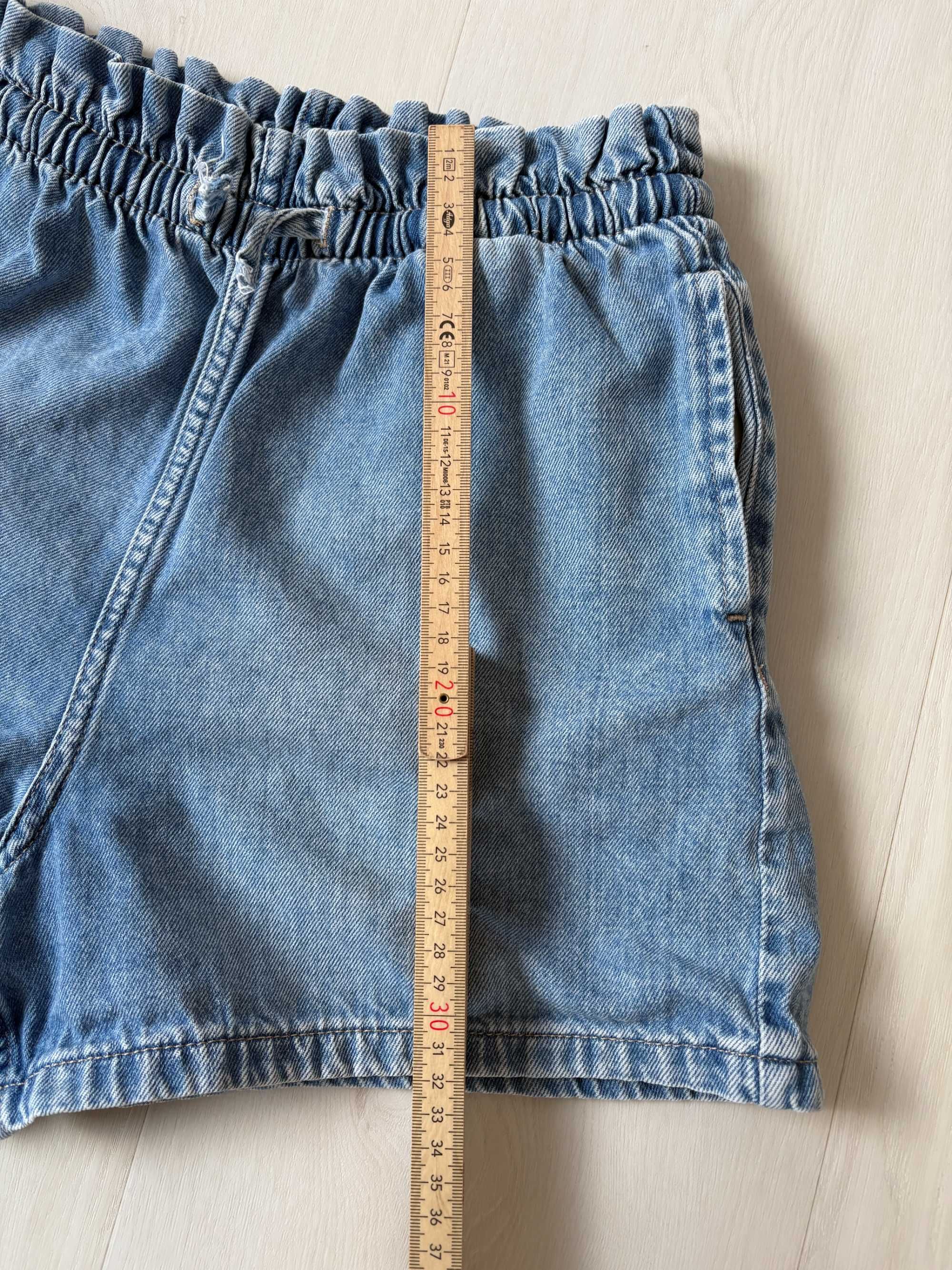 jeans szorty krótkie spodenki H&M na gumę bez zapięcia 164 jnowe 13-14