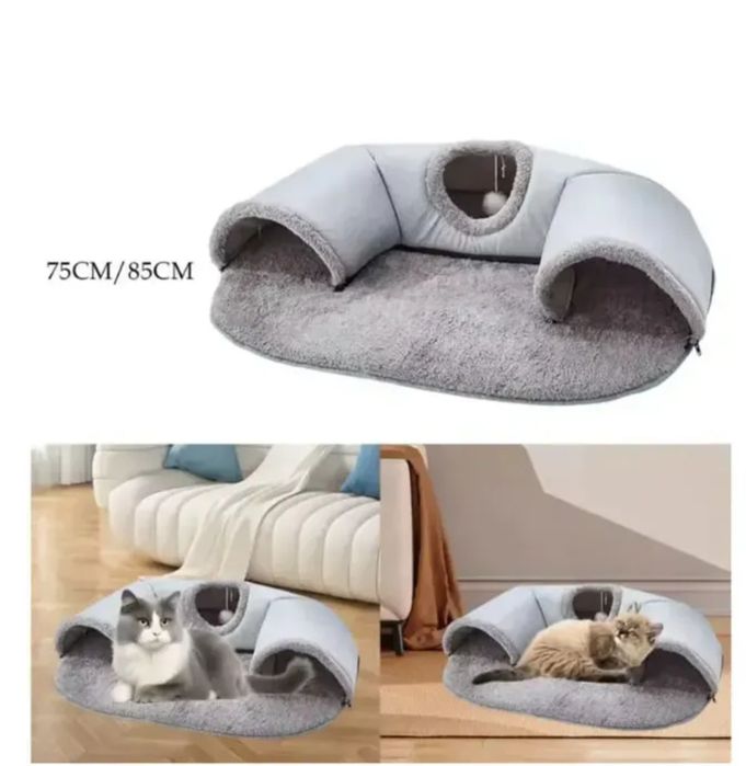 Ігровий тунельний килимок 2 в 1 Cat Bed . Лежанка для котів