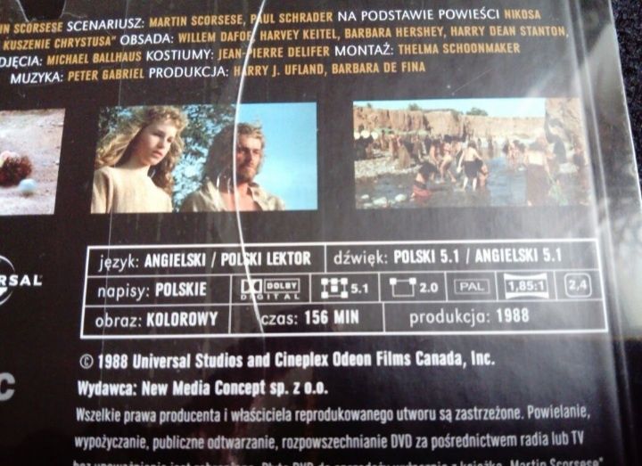 Film Ostatnie Kuszenie Chrystusa DVD Video NOWY