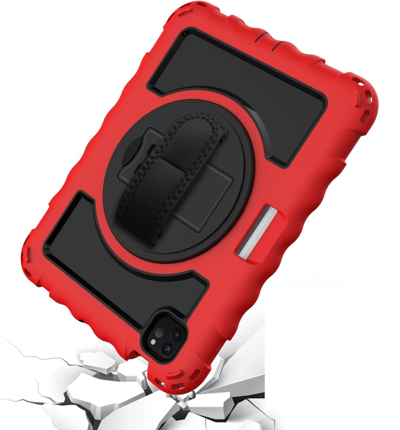 Etui do iPad 3/2/1/Pro 11" z Podstawką i Paskiem na Ramię Czerwone