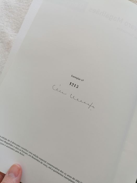 Livro numerado do Álvaro Magalhães