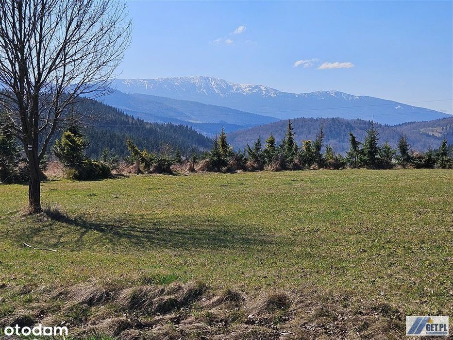 Piękna, widokowa działka Zawoja- Przysłop.