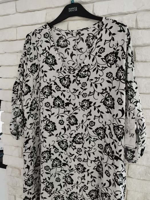 Włoska sukienka na upały wakacje plus size xxxl 50 52