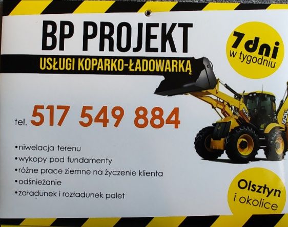 Usługi koparko-ładowarką JCB 4 CX I TRANSPORT