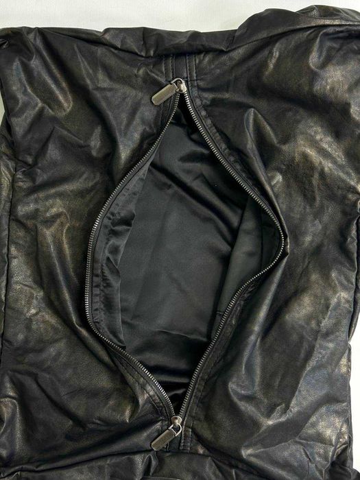 Шкіряна Сумка-рюкзак чорна black shopping bag черный рюкзак