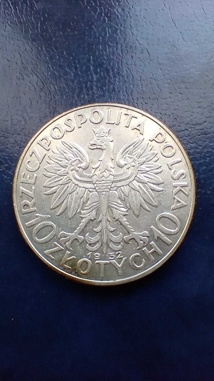 Stare monety 10 złotych 1932 bzm 2RP srebro