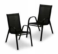 Krzesło ogrodowe krzesła 2 szt metalowe stabilne