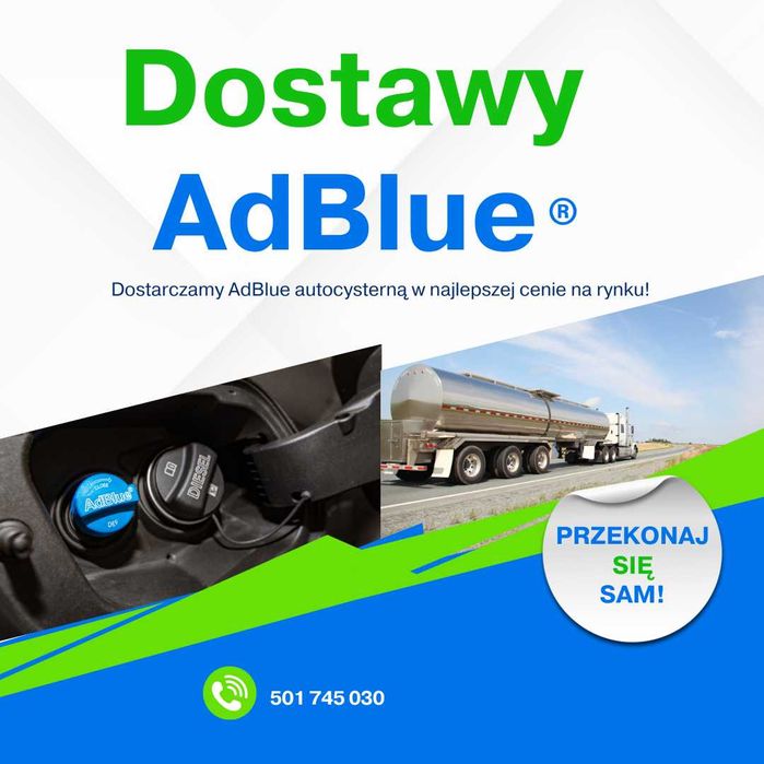 ADBLUE AUTOCYSTERNĄ - 0,99 zł/l!  Szybka dostawa woj. łódzkie