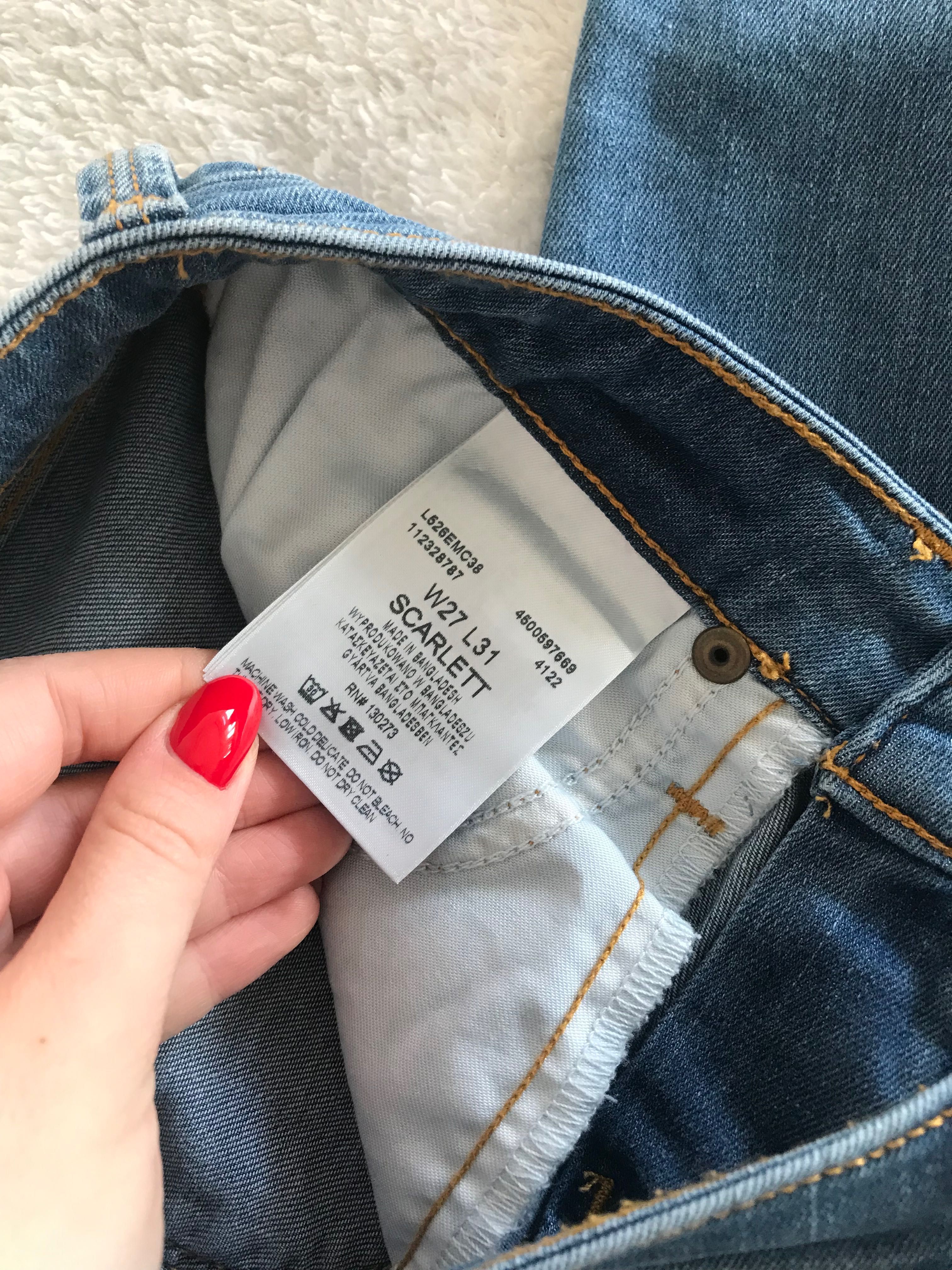 Nowe spodnie jeansy dżinsy Lee W27 L31 S 36 model Scarlett