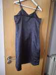 Vestido cetim alças azul