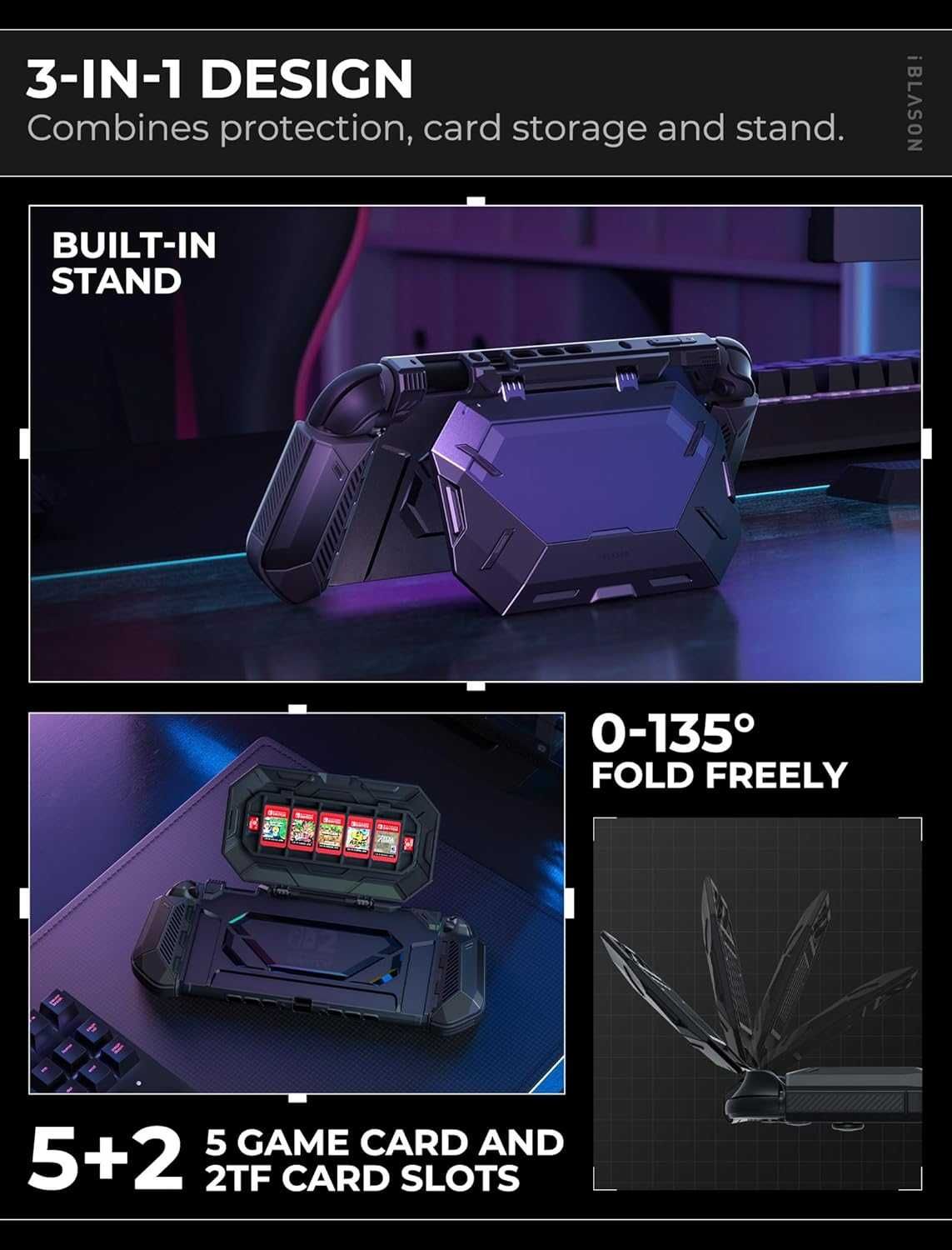 Чохол з підставкою i-Blason Dockable for Nintendo Switch 2 Case кейс