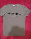 Koszulka t-shirt kawowy Essentials fear od god z bawełny