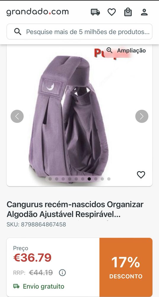 Sling novo no saco