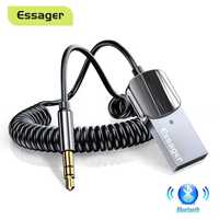 НОВЫЙ Адаптер Essager Bluetooth Aux с USB на 3,5 мм для автомобиля