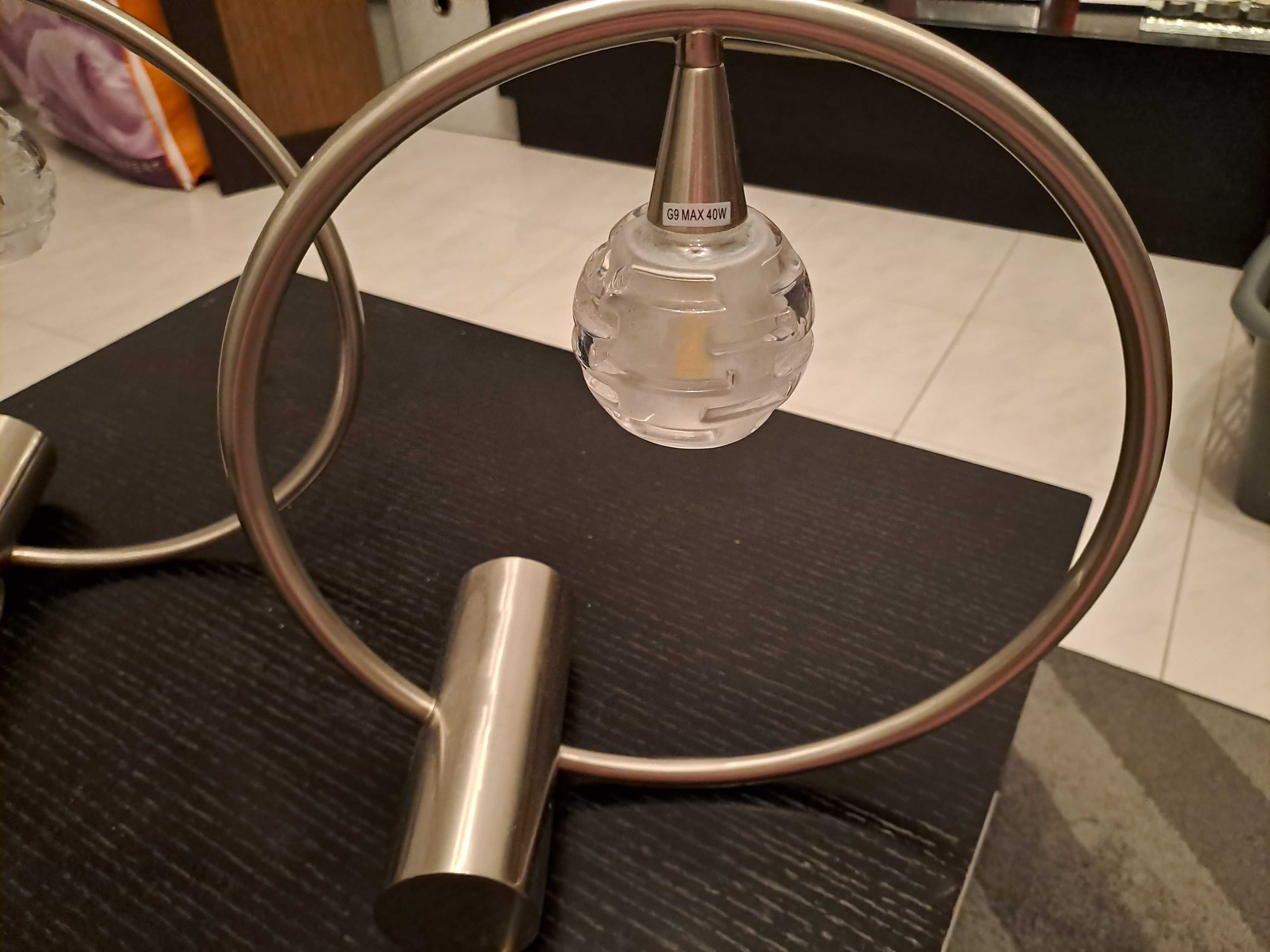 Conjunto Candeeiros Inox e de Tecto
