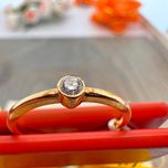 Золота обручка з діамантами Золотое кольцо с бриллиантами золото 585