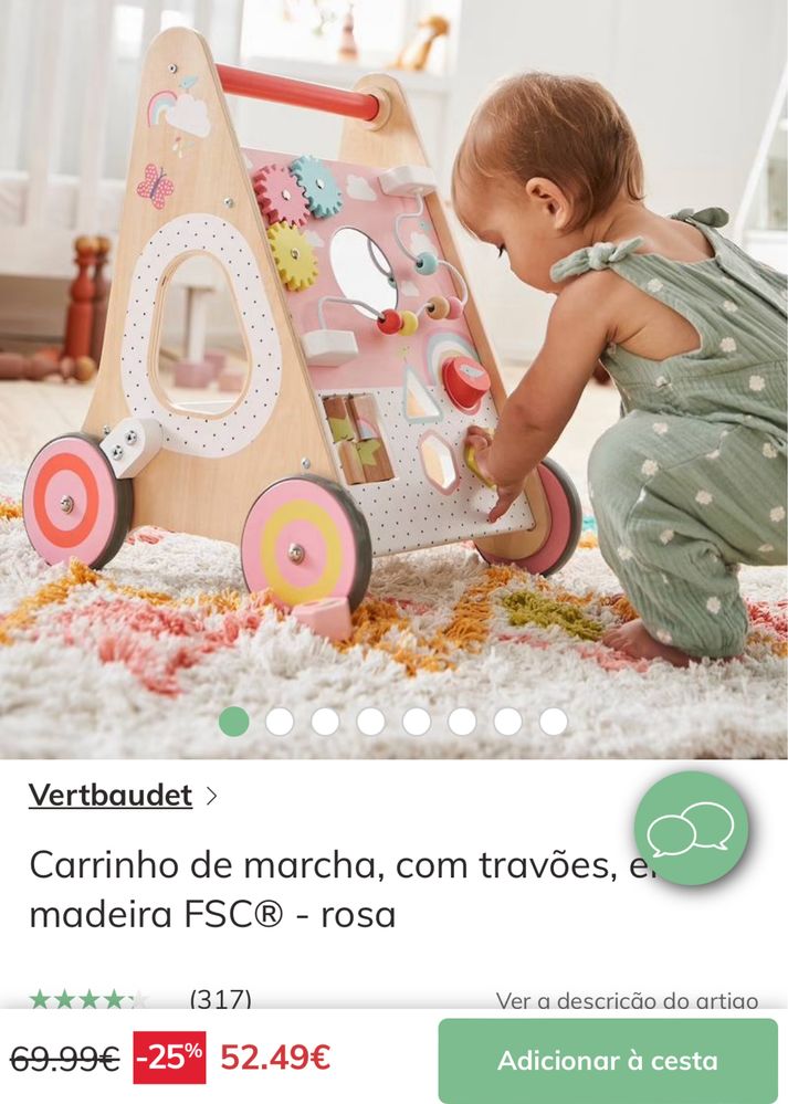 Carrinho de marcha vertbaudet