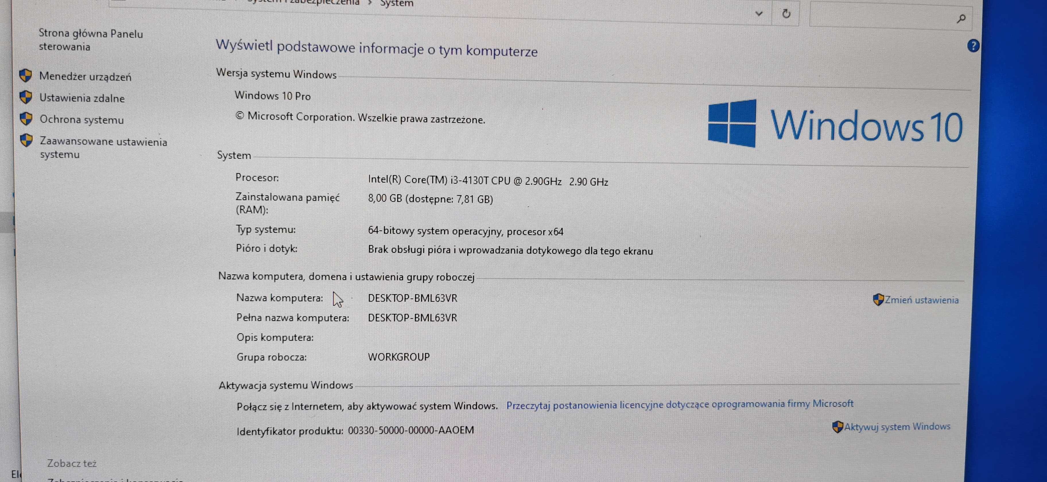 Think Center M73 Micro i3-4130T/8GB RAM / Windows /Zestaw nr.00