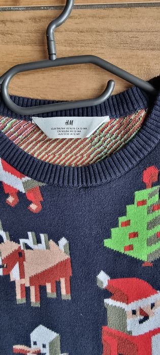 Sweter i koszula swiateczna r.158/164 H&M