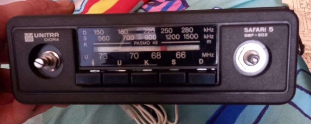 Radio samochodowe Safari 5 Unitra diora 1988 radio prl