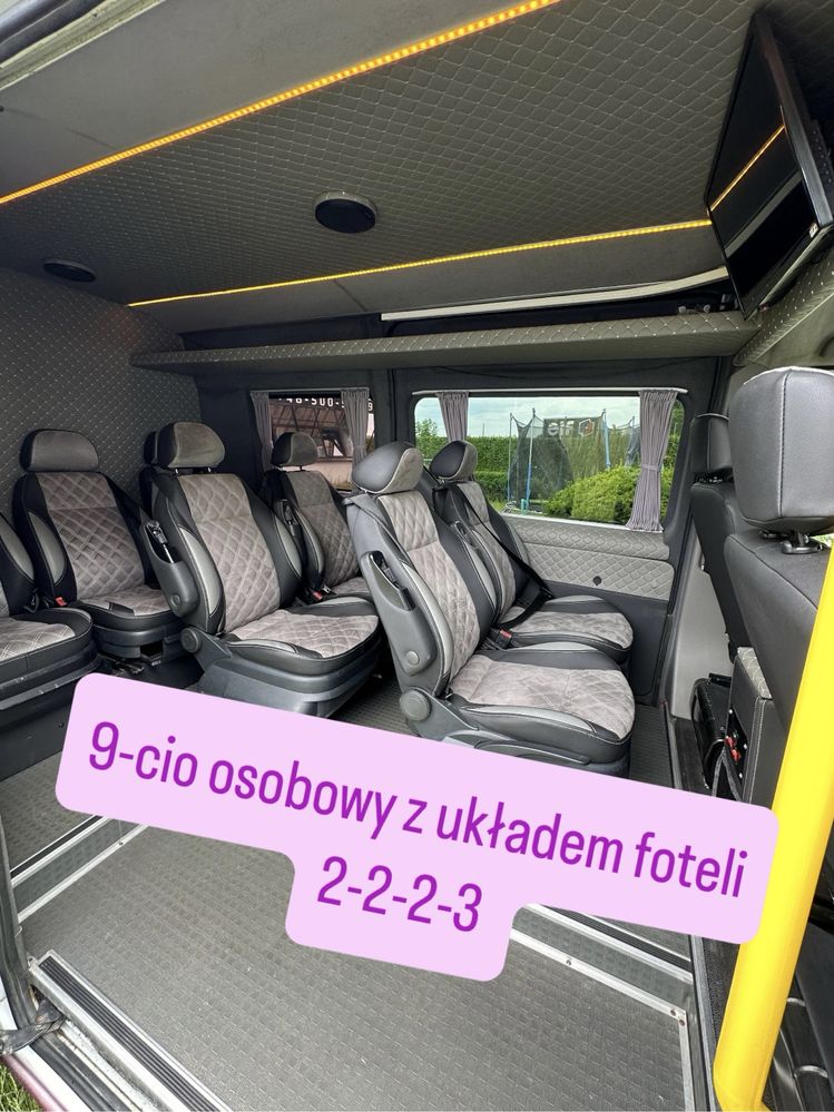 Wypożyczalnia. Wynajem bus 9 osobowy VIP Opel Movano Renault Master