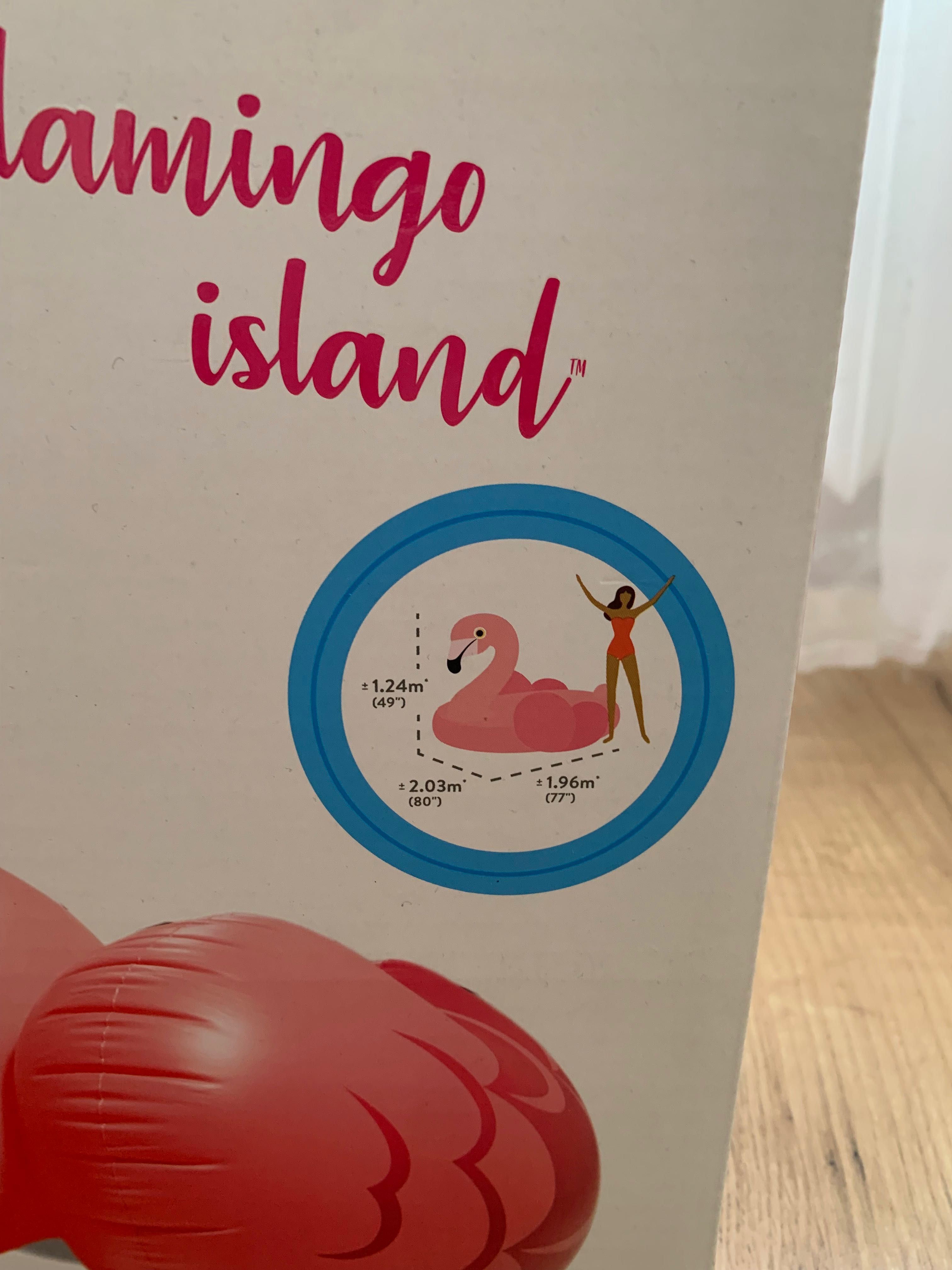 Dmuchany materac „Mega flamingo island”