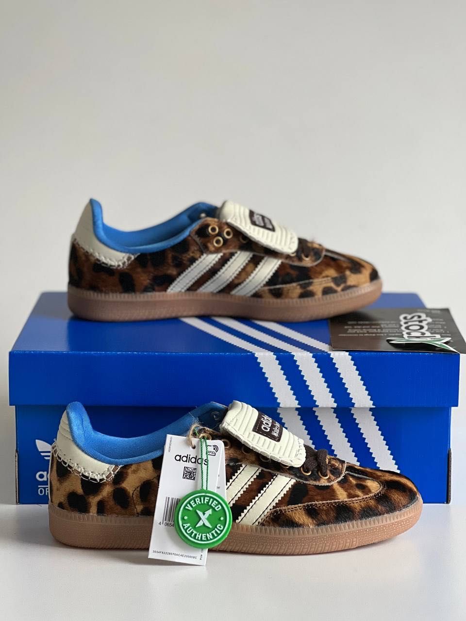 Женские кроссовки Adidas Samba Wales Bonner Leopard. Размеры 36-41