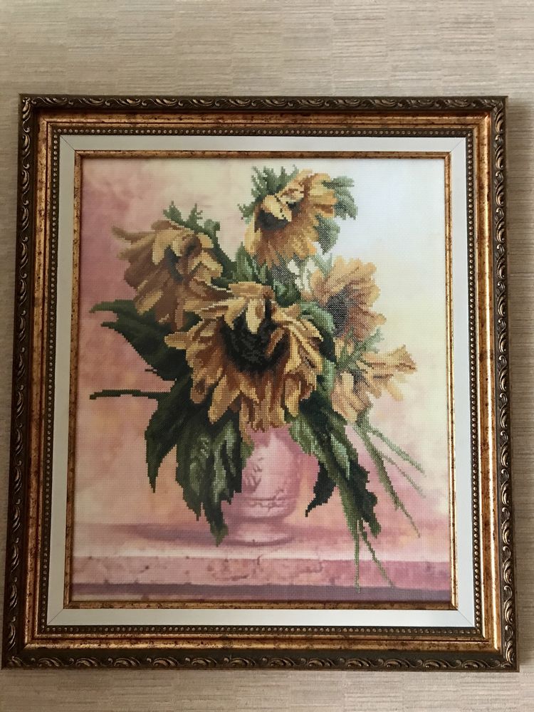Картина вишита хрестиком Квітки сонця/ Соняшник