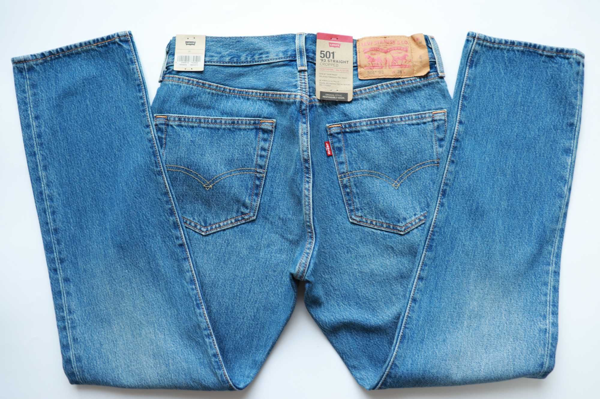 LEVIS 501 '93 W29 cropped męskie spodnie jeansy nowe okazja
