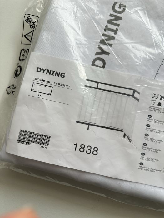 Ikea Dyning parawan baldachim na balkon bialy nowy