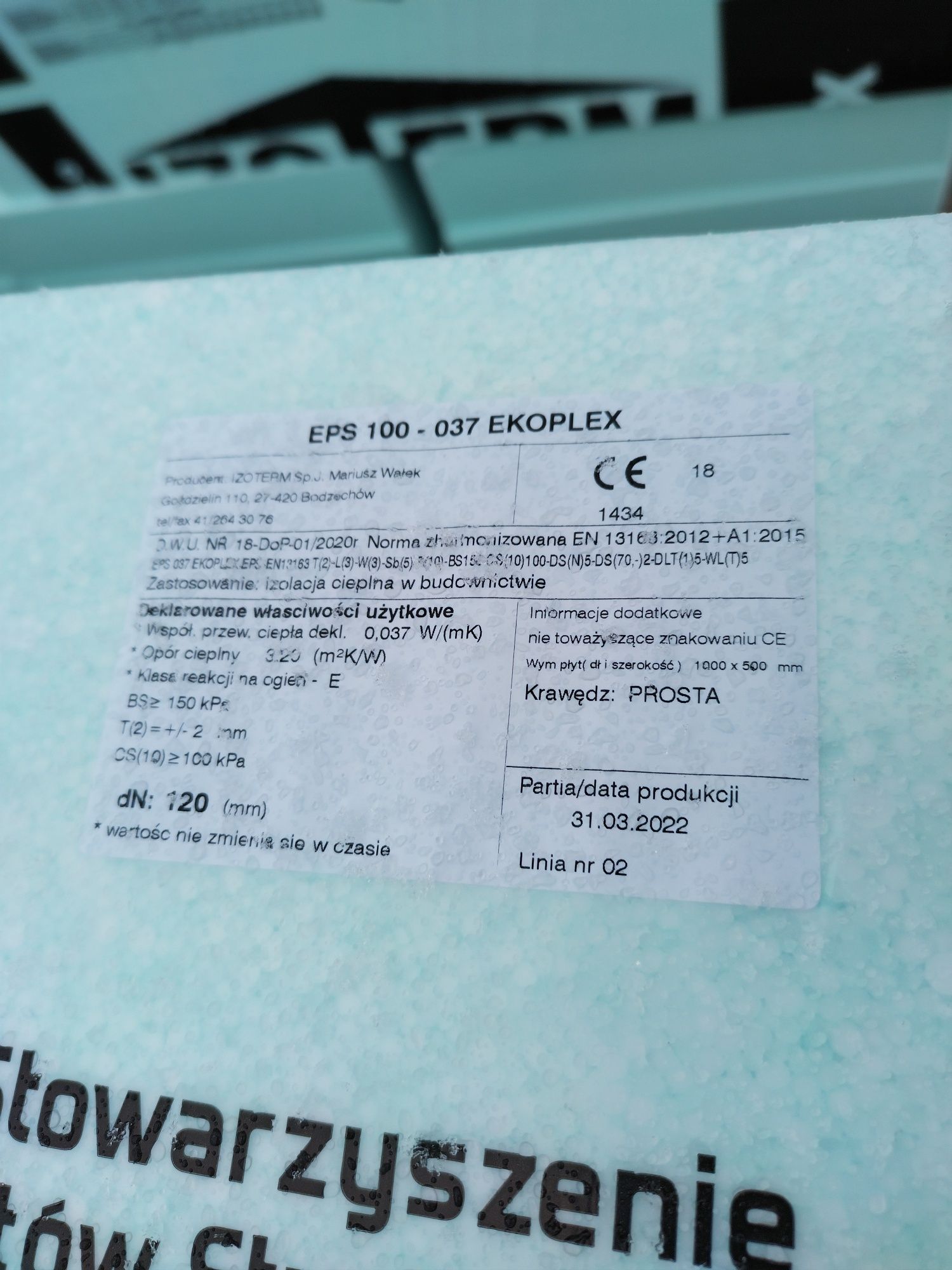 styropian Izoterm ekoplex 100-037 hydro 360 zł/m3  12 cm