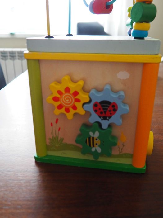 Kostka edukacyjna drewniana elefun