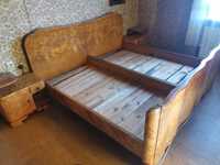 Podwójne Stare łóżko Czeczot Art Deco