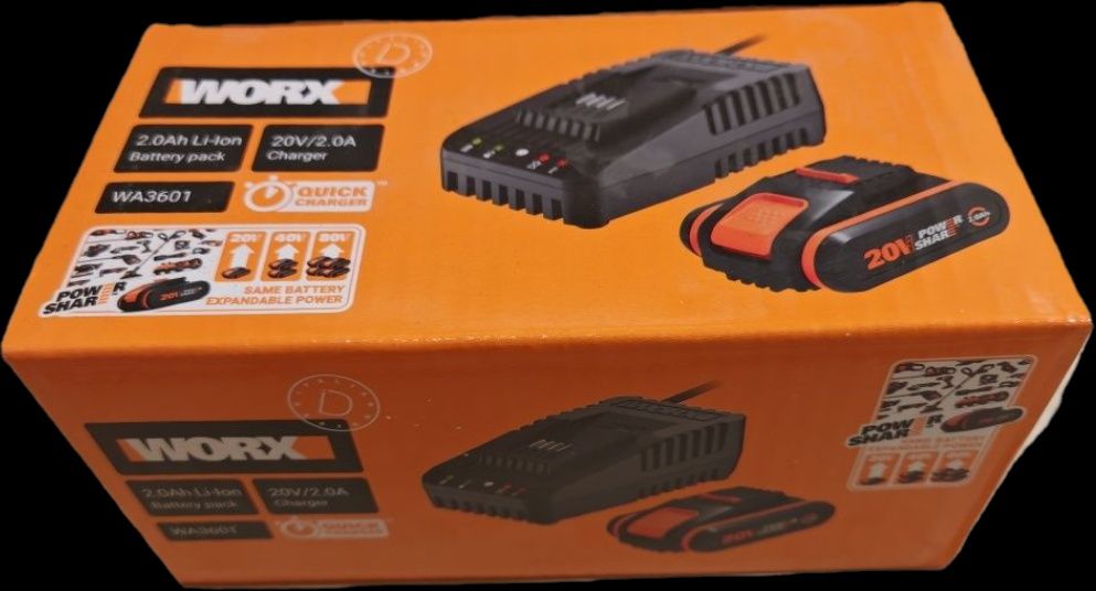 WORX Zestaw Akumulator 20V 2,0Ah + ładowarka nowy