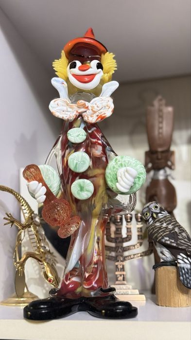 Лебедь. Клоун.Муранское стекло.