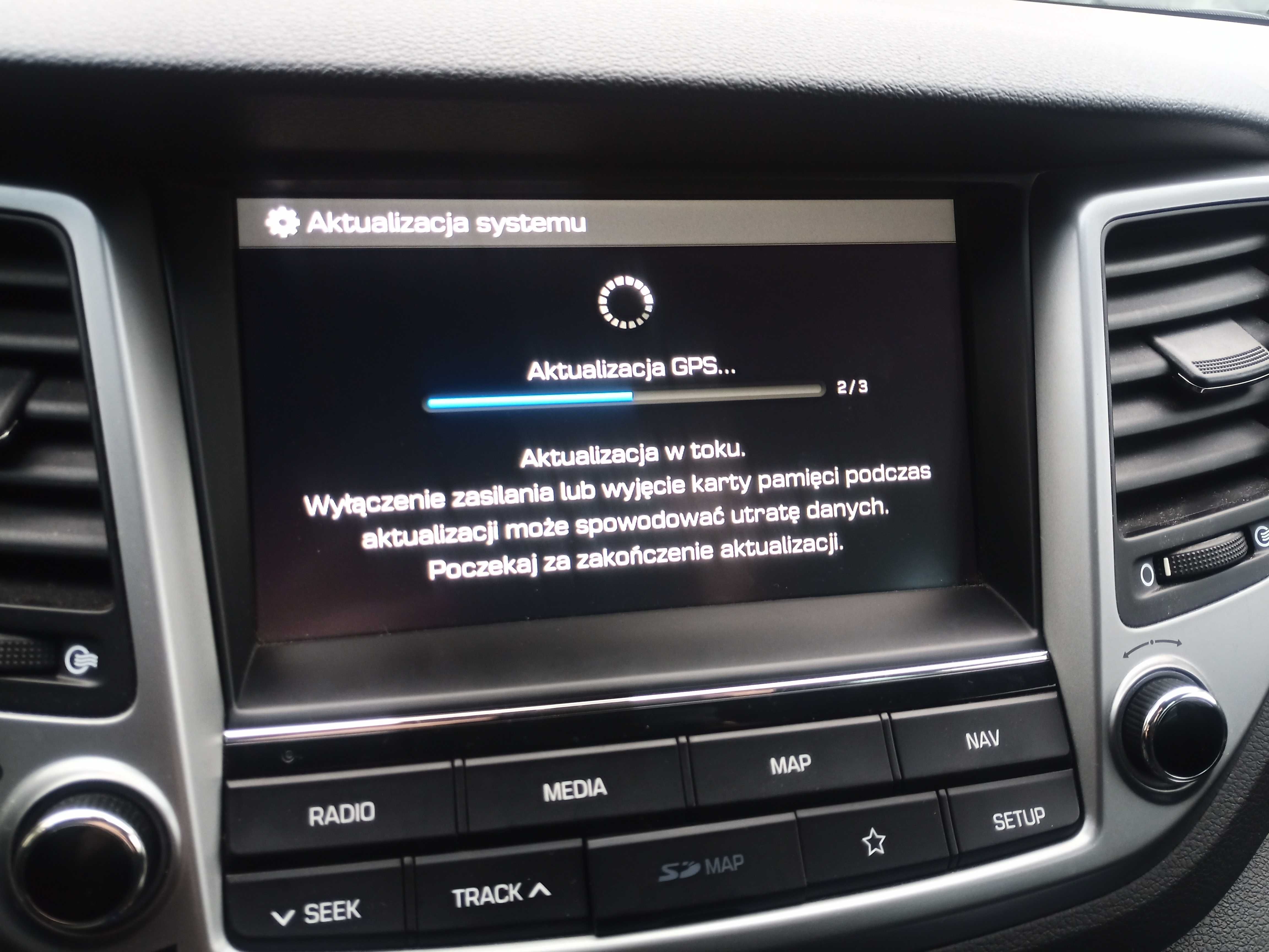 Hyundai Kia nowe mapy aktualizacja menu