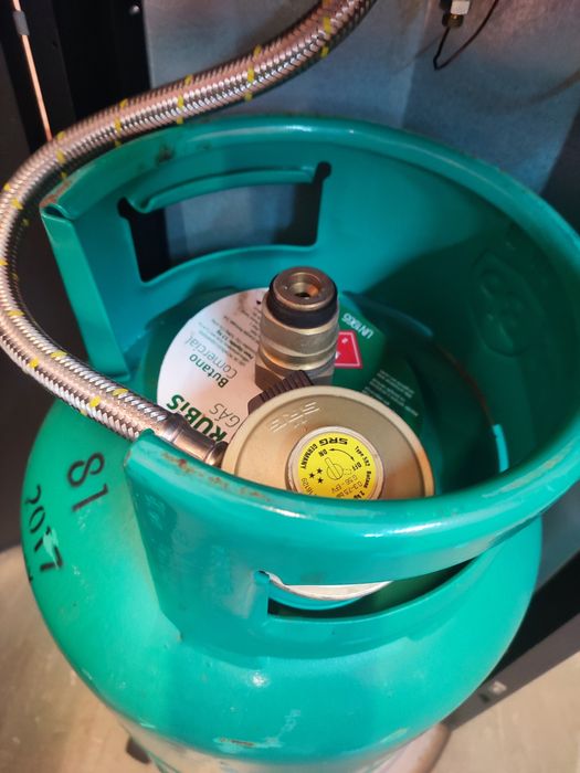 Aquecedor a gás com botija