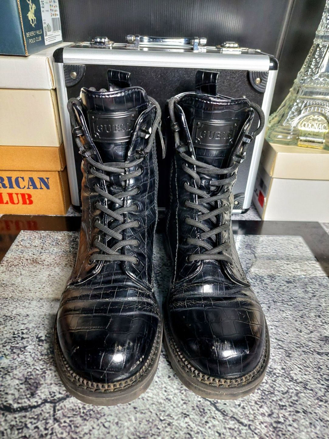 Buty Trapery trzewiki Guess Talisi Czarne