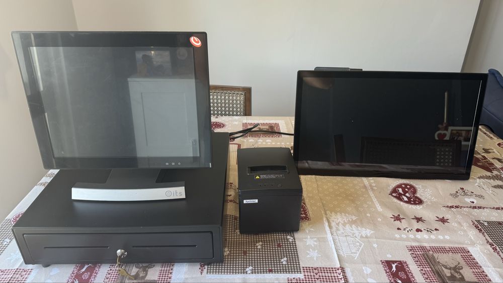 POS completo, impressora, gaveta, monitor touch de pedidos