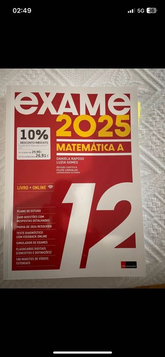 Livro exame matemática A