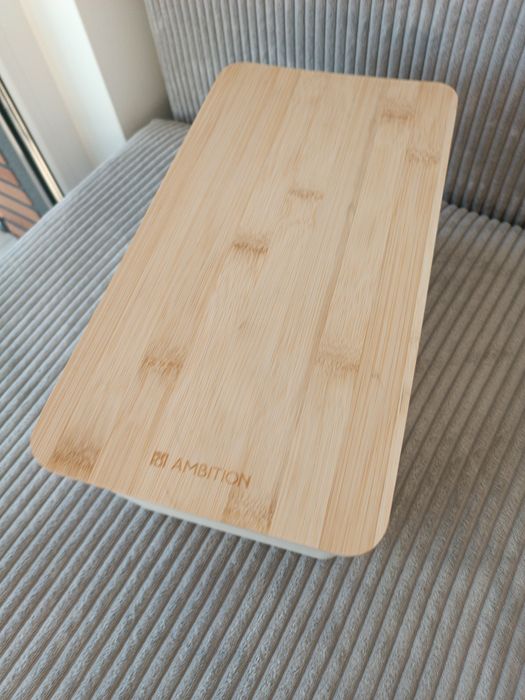 Chlebak z deską bambusową CRISPO kremowy