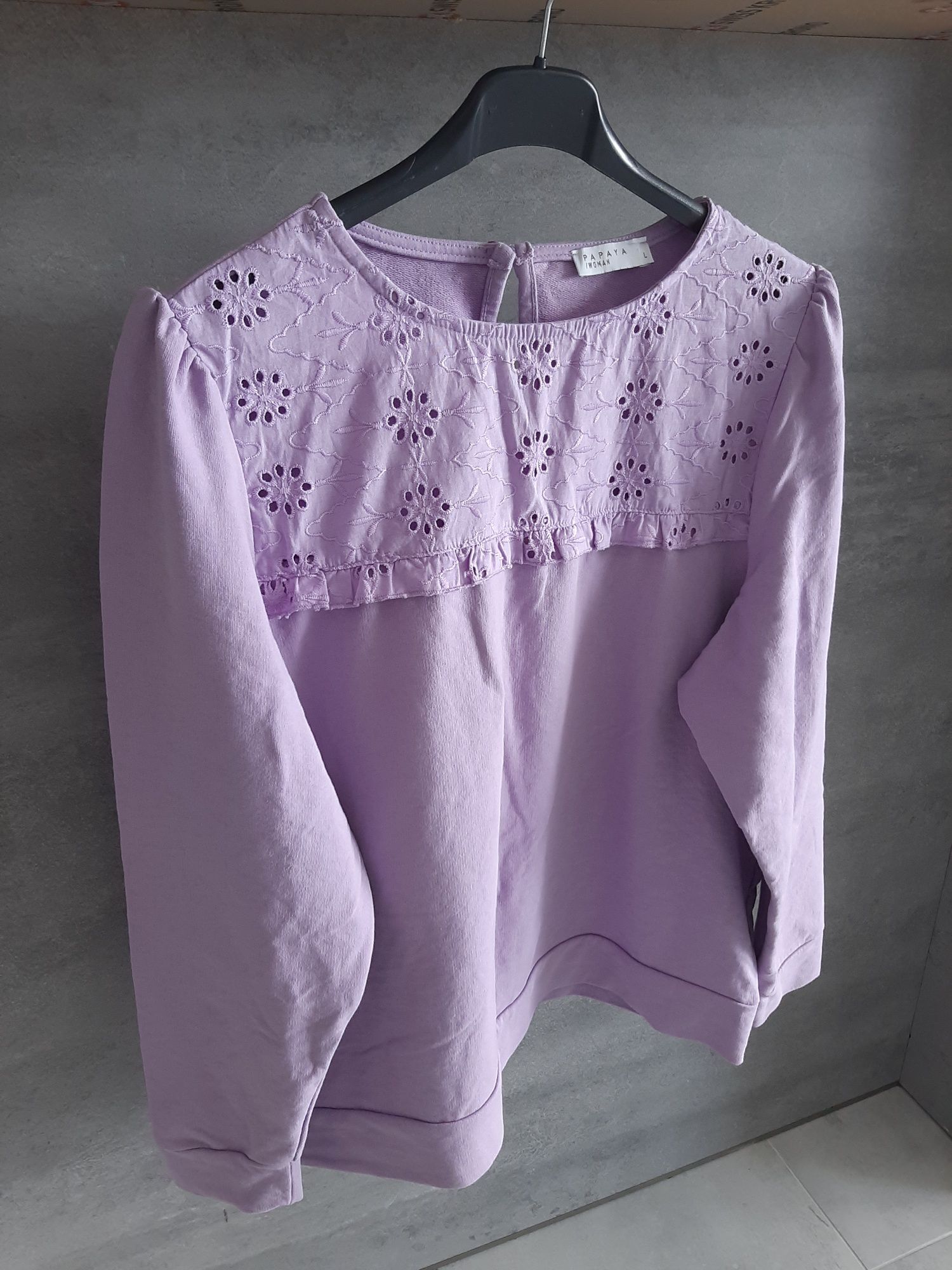 Bluza damska z azurem liliowa Papaya L