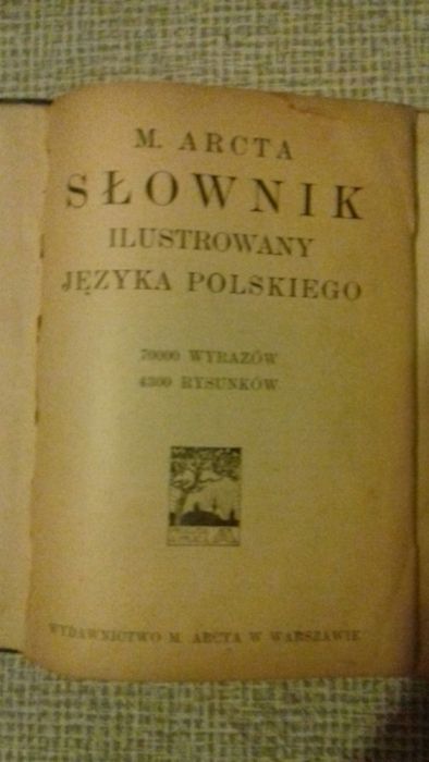 Książka słownik ilustrowany języka polskiego 1916 rok