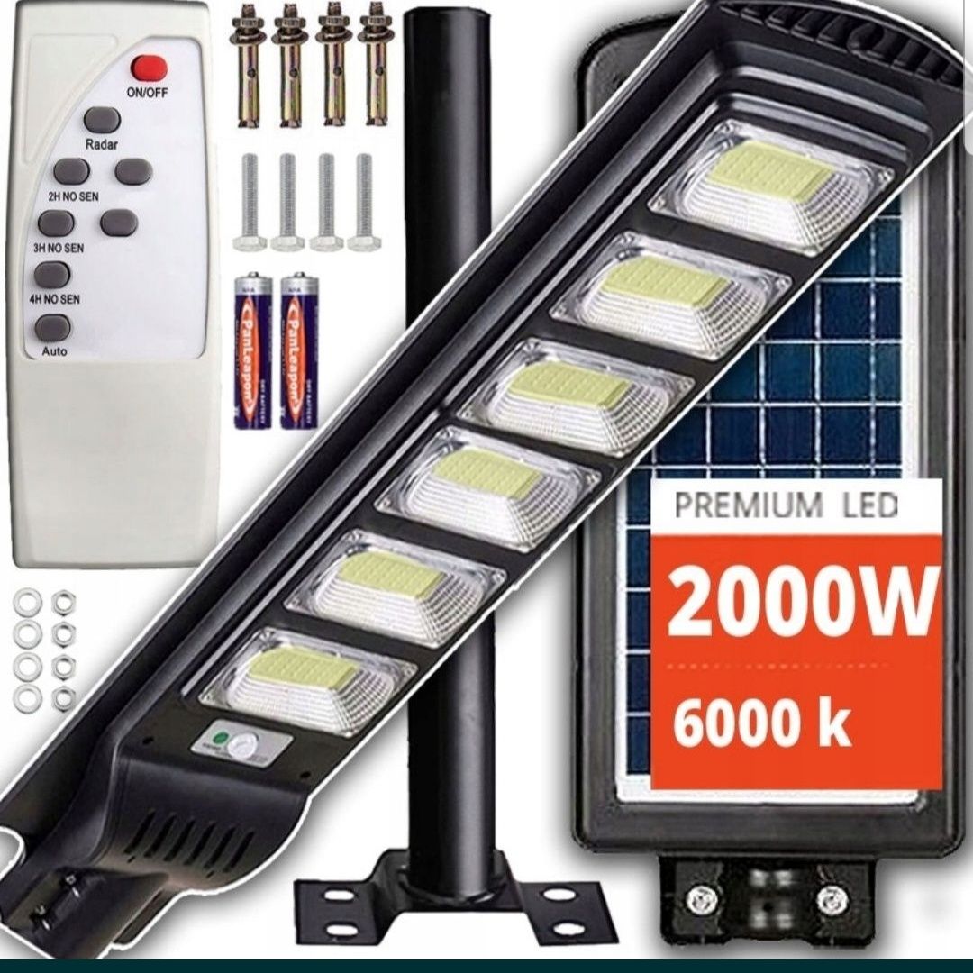 Lampa solarna uliczna VÖGLER GmbH 2000W, sensor zmieruchu + ruchu