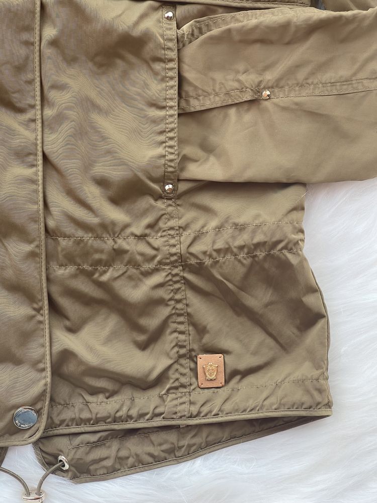 Śliczna kurtka pikowana wiatrówka Massimo Dutti XS khaki