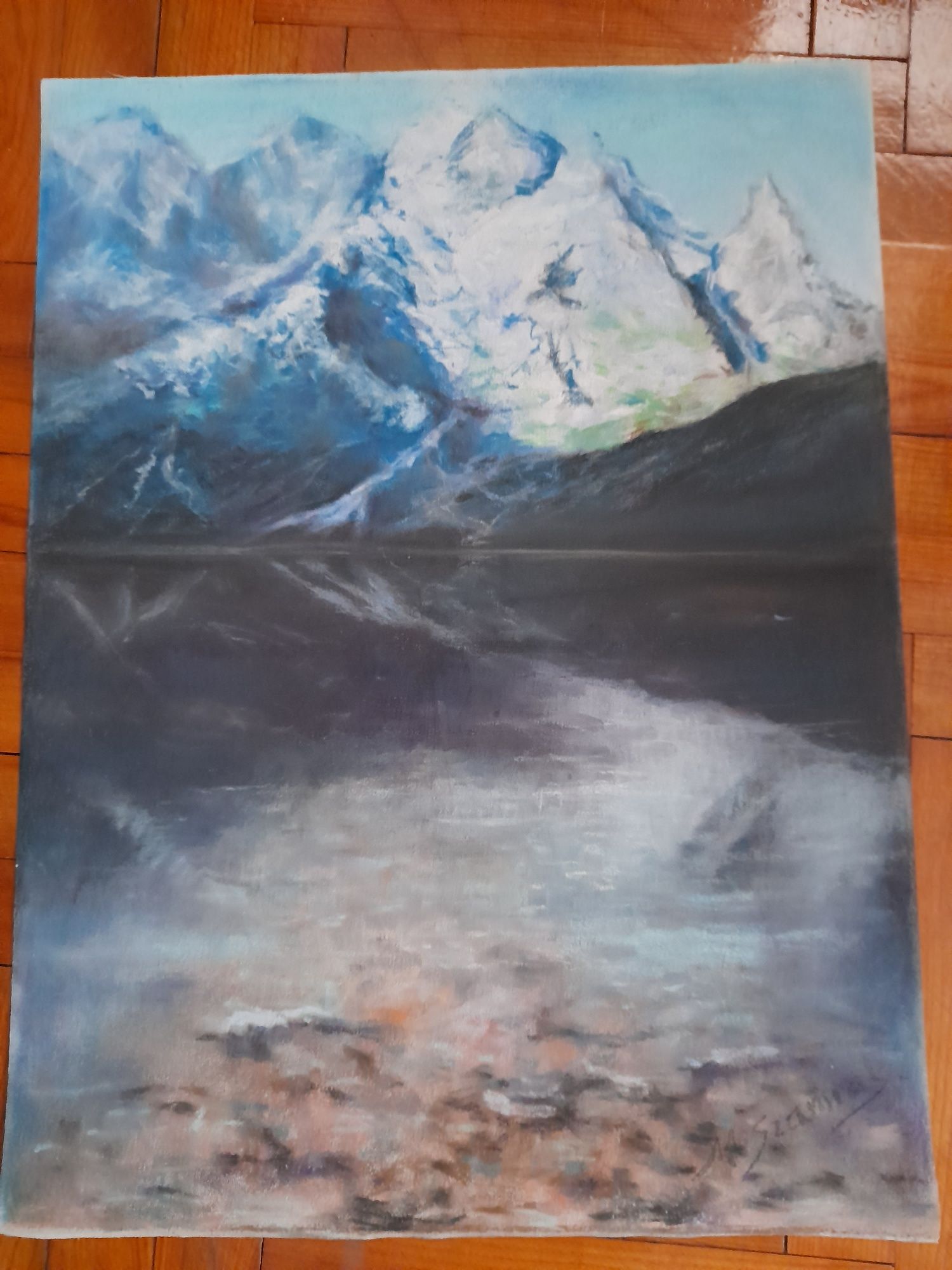Morskie Oko obraz pastela 45x60