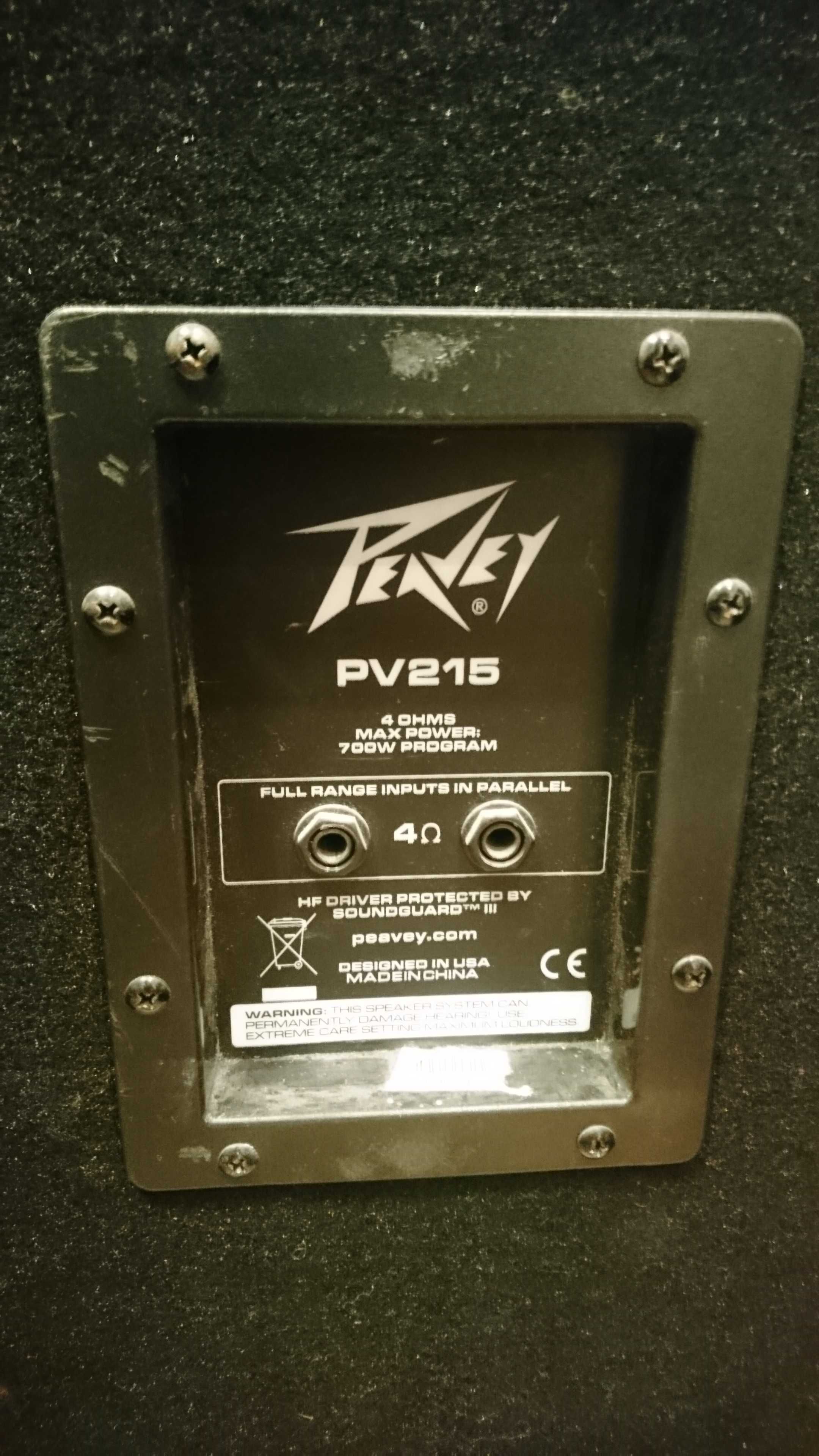 Dwie kolumny Peavey PV215 dobrze grające