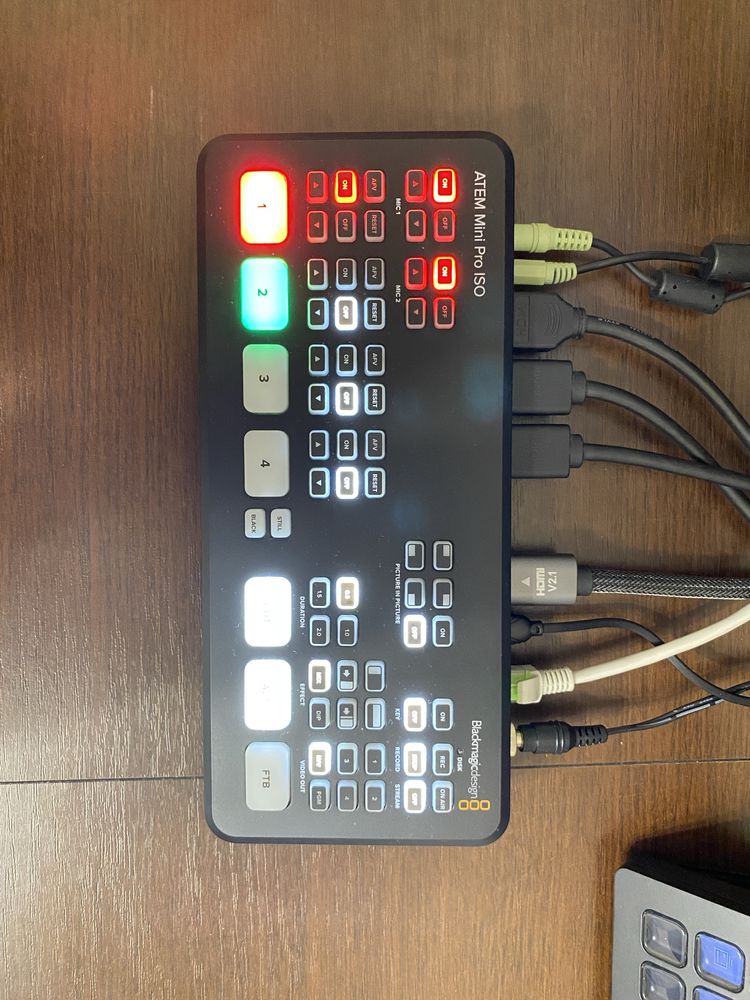 Видеомикшер Blackmagic ATEM Mini Pro ISO + HDMI аудиодекодер