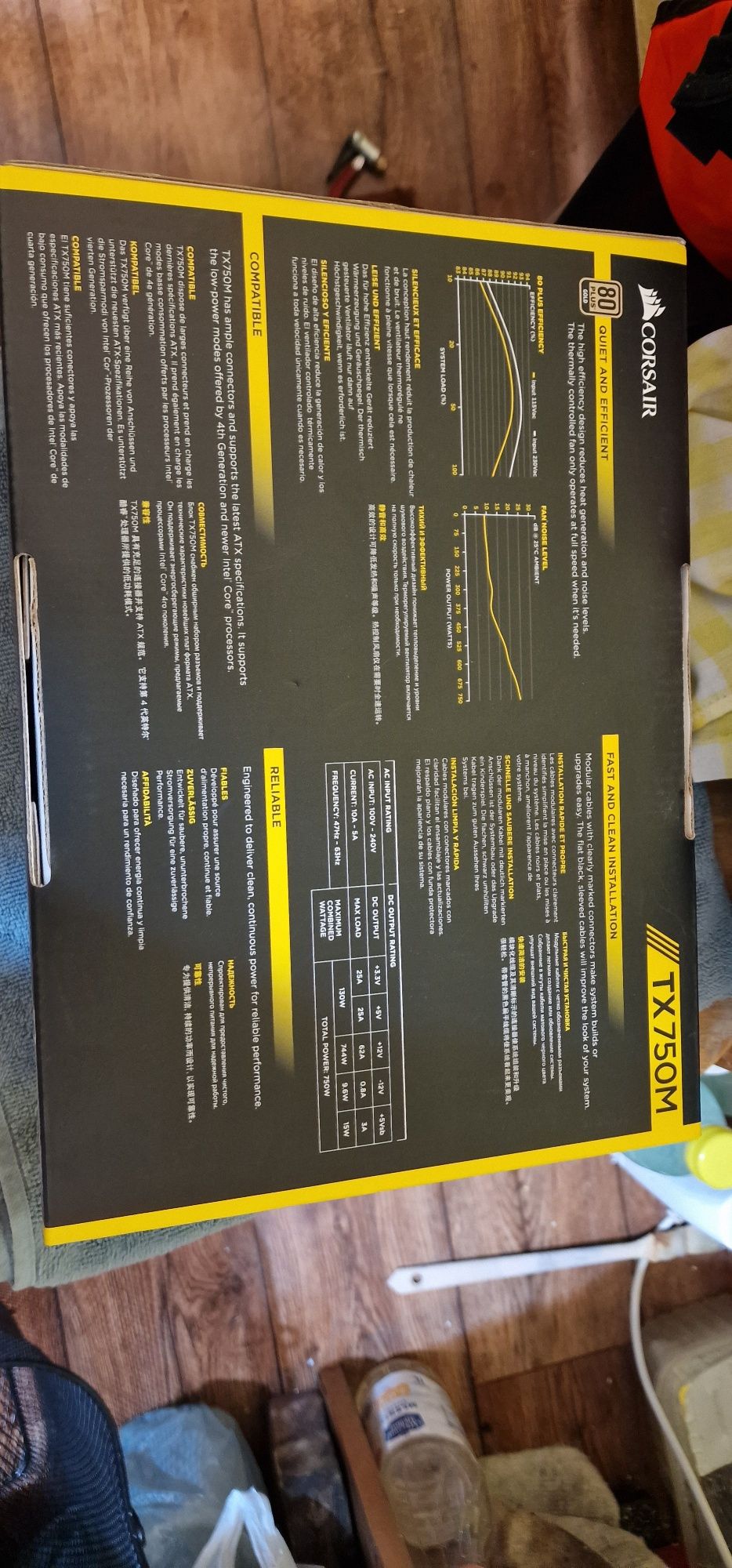 Zasilacz 750w Corsair TX750M