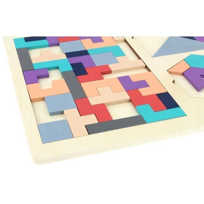 Układanka Montessori Klocki Puzzle Drewniane